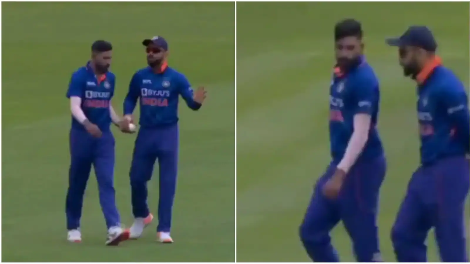  देखें: कोहली ने सिराज को दिए टिप्स, भारत के तेज गेंदबाज ने रूट को अगली गेंद पर डक के लिए हटाया |  क्रिकेट
